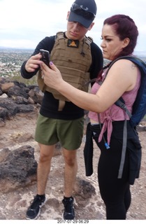 Jose and Elba atop Thunderbird Mountain