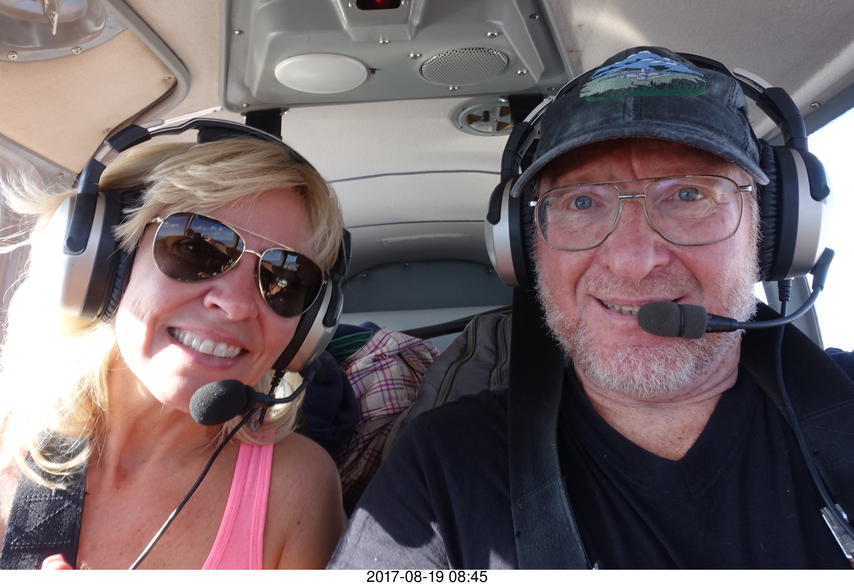 Kim and Adam flying in N8377W