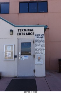 Page Airport - terminal entrance