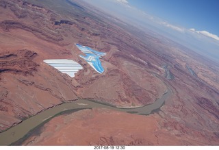 159 9sk. aerial - Canyonlands - Potash Ponds - Caveman Ranch airstrip
