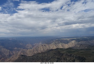 203 9sk. aerial - Book Cliffs - Desolation Canyon - clouds