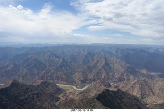 205 9sk. aerial - Book Cliffs - Desolation Canyon - clouds