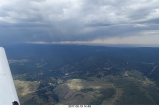 227 9sk. aerial - north Utah - clouds and rain