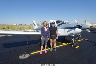 Rock Springs Airport - Kim and Adam and N8377W