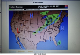 5 9sm. weather forecast for tomorrow's flight back to Phoenix