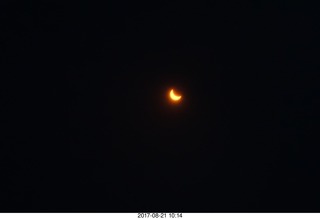 49 9sm. Riverton Airport eclipse - partial