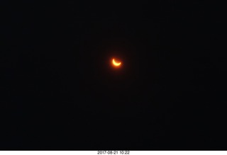 53 9sm. Riverton Airport eclipse - partial