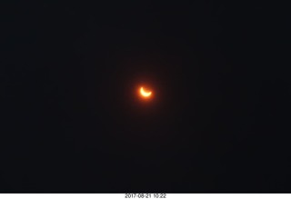 54 9sm. Riverton Airport eclipse - partial