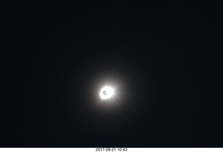 82 9sm. Riverton Airport total solar eclipse - attempt at diamond ring