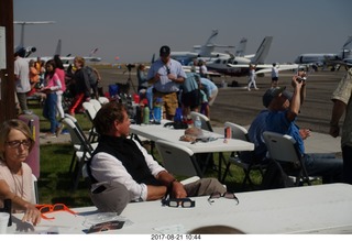 85 9sm. Riverton Airport - eclipse watchers