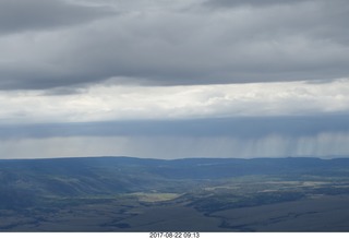 15 9sn. aerial - Rock Springs to Bryce Canyon - rain storm
