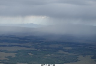 17 9sn. aerial - Rock Springs to Bryce Canyon - rain storm
