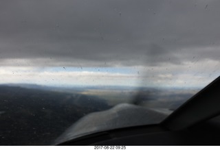 18 9sn. aerial - Rock Springs to Bryce Canyon - rain storm