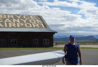 28 9sn. Bryce Canyon Airport log cabin and Adam