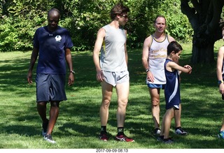 3124 9t9. Cheltenham Cross Country CHS-XC - Curtis Arboretum - after the race - Mark Gyandou, Adam Alper, Mike Gross, Aaron Gross