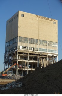 Northeast Philadelphia - Roosevelt Boulevard - old Nabisco / Kraft factory being torn down - DANGER - HARD HAT AREA