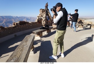 Grand Canyon trip - Watchtower - guy taking picture
