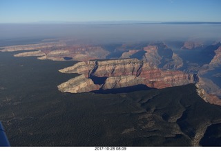 1884 9uu. aerial - Grand Canyon with fires on the north rim