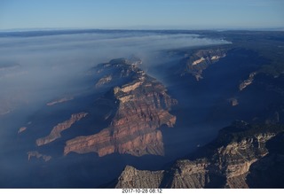 1889 9uu. aerial - Grand Canyon with fires on the north rim