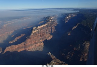 1891 9uu. aerial - Grand Canyon with fires on the north rim