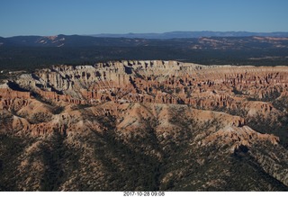aerial - Navajo Mountain seen from Bryce Canyon