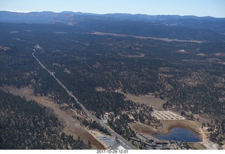 aerial - road to Bryce Canyon National Park