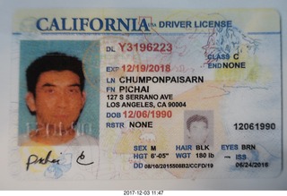 Pichai Chumponpaisarn license