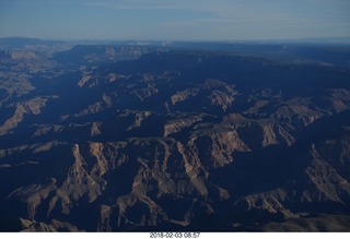 aerial - flying to Grand Canyon