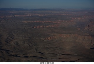 aerial - flying to Grand Canyon
