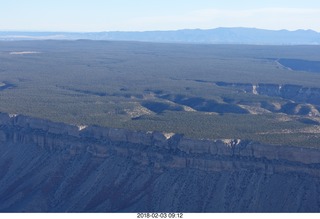 aerial - flying to Grand Canyon