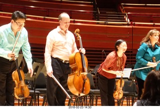 Philadelphia Orchestra musicians playing Bartok string quartet