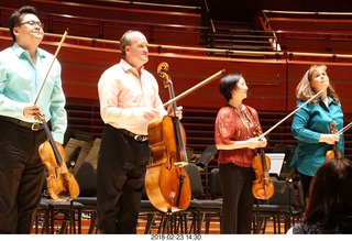 Philadelphia Orchestra musicians playing Bartok string quartet