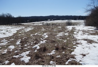 Cherry Valley Road and Province Line Road - Bedens Brook run  - snowy field