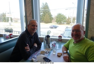 Don Barnickel and Adam in Amwell Valley Diner