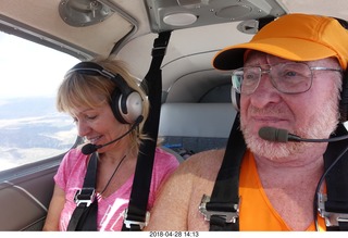 617 a00. Kim Tarnowski and Adam flying in N8377W