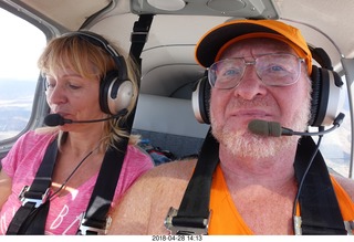 618 a00. Kim Tarnowski and Adam flying in N8377W