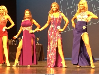 Mesa - International Physique League (IPL) show - prejudging . Dawn Davis (46) . Brittany Zawacki (40) . Cori Akin (31) .