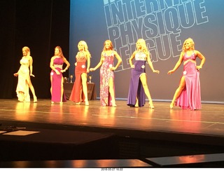 Mesa - International Physique League (IPL) show . Shelly Roeder (11) . Alexandra Bezuyen (18) . Cori Akin (31) . Brittany Zawacki (40) . Ramsey Moore (43) . Dawn Davis (46) .