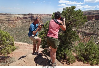142 a03. Colorado National Monument + Shaun and Karen taking a picture of a squirril