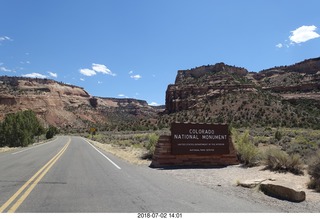 156 a03. Colorado National Monument entrance sign