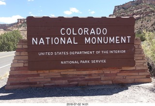158 a03. Colorado National Monument entrance sign