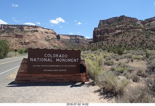 159 a03. Colorado National Monument entrance sign