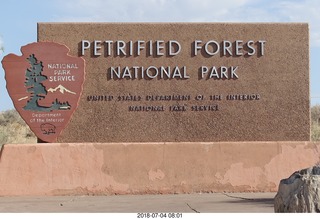 driving from gallup to petrified forest - signs for Indian City souvenir stands