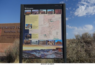 Petrified Forest National Park sign