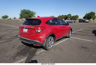 Petrified Forest National Park - car parked so badly it's in four staggered spaces