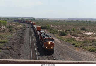 Petrified Forest National Park - railroad tracks + train