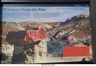 149 a03. Petrified Forest National Park - Blue Mesa hike sign