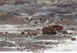 156 a03. Petrified Forest National Park - Blue Mesa hike + logs