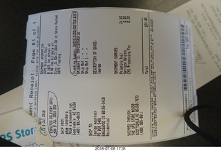 receipt for laptop shipment