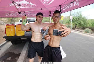 34 a03. Camelback Cholla Trail hike NH2T - RickyBobby + Zyrian posing